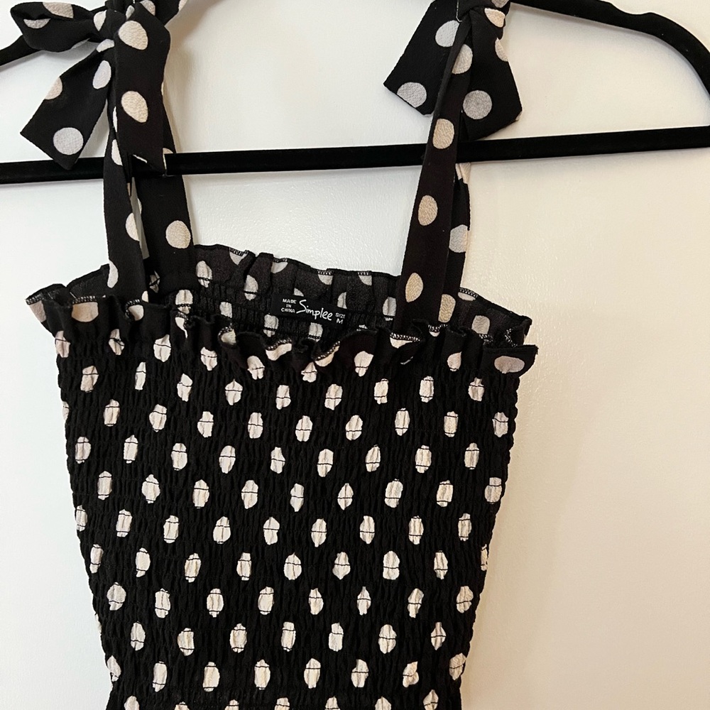 Polka dot crop top